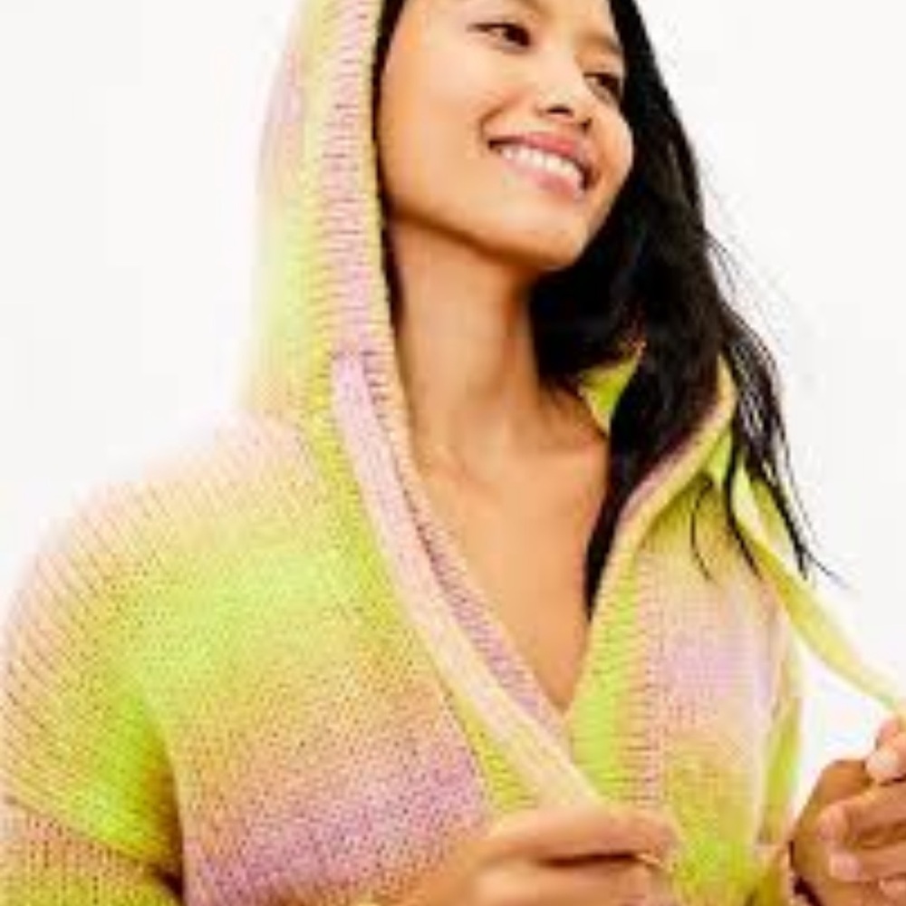 Lou & Grey Ombre Stripe Hoodie Tunic Sweater - Picture 2 of 13